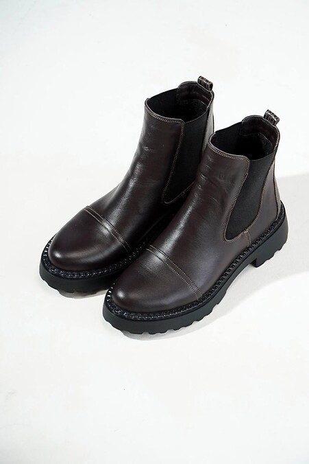 Demi-season brown leather Chelsea — shoes - #4207145