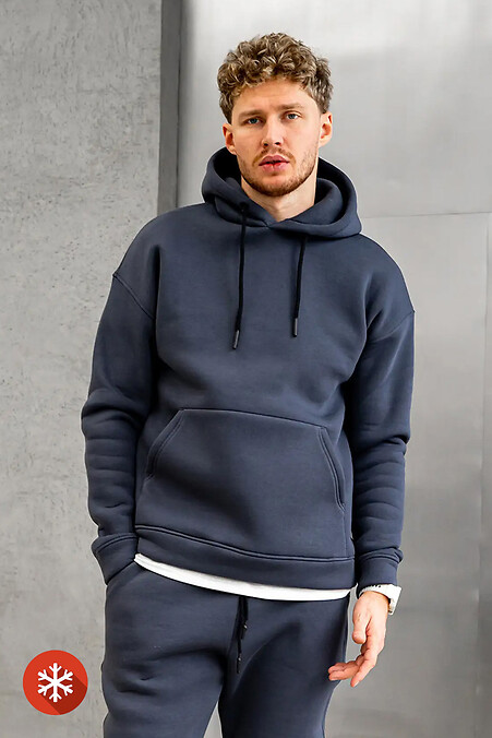 Men's Warm Hoodie Base 3 Ash Blue. Sweatshirts, sweatshirts. Color: blue. #8034146