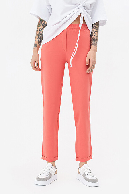 Trousers ZENA. Trousers, pants. Color: red. #3042150