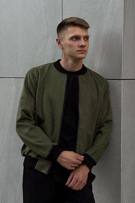 Бомбер замшевий Low, Khaki. Верхній одяг. Колір: зелений. #8031151