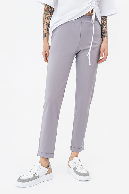 Trousers ZENA. Trousers, pants. Color: gray. #3042152