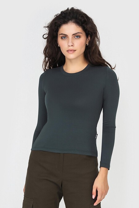 Langarm MILLI. Rollkragenpullover, lange Ärmel. Farbe: grün. #3041155