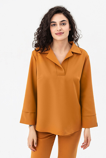 Блуза NILS. Блузи, сорочки. Колір: коричневий. #3042155