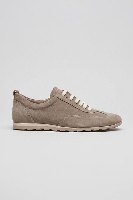 Women's suede sneakers beige - #4207155