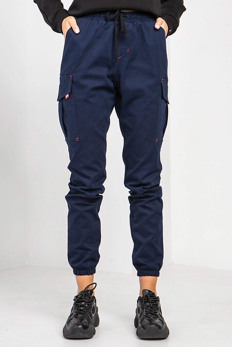 Women's cargo pants CODE PREMIUM. Trousers, pants. Color: blue. #8000156