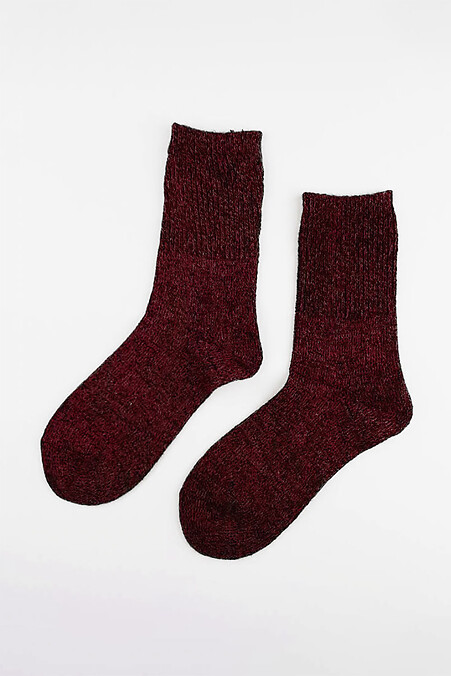 Warm woolen high socks. Golfs, socks. Color: red. #8041166