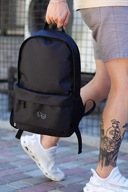 Men's Casual School Backpack With Print Cube Black - #8055166