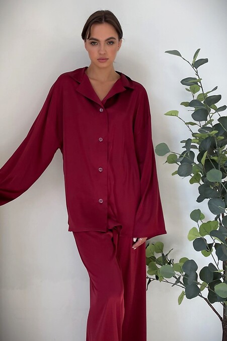 Пижама шелковая женская "Объятия" - #8049173