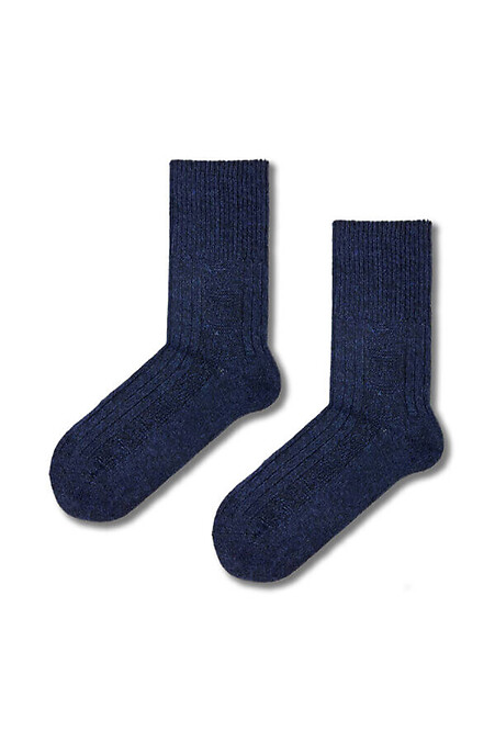 Warm woolen high socks. Golfs, socks. Color: blue. #8041175
