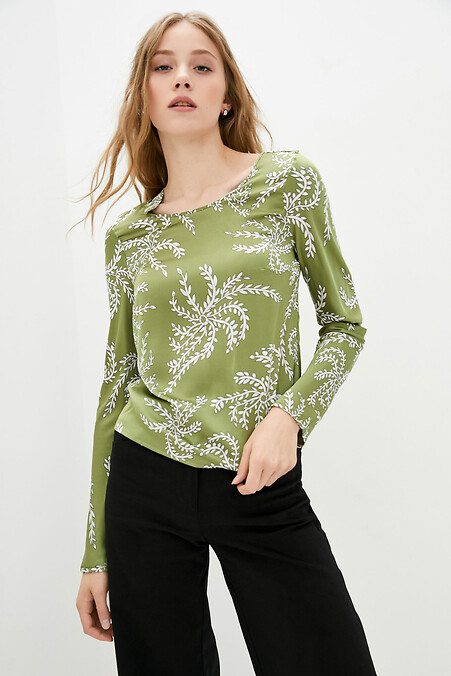 Блуза SHARM 1006. Блузы, рубашки. Цвет: зеленый. #3038181