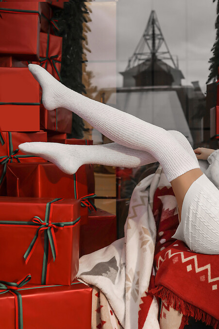 White merino wool stockings - #2040188