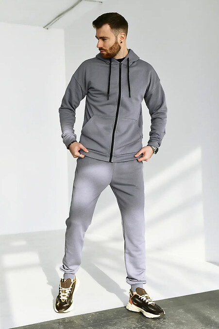 Men's suit with zipper TM Zipper Petlia Gray - #8034188