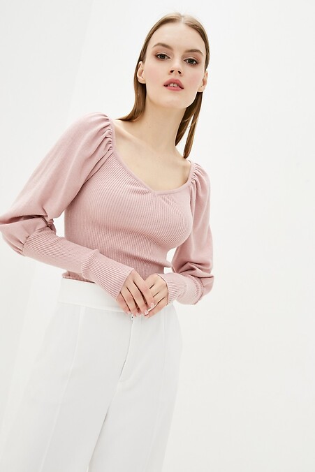 Зимовий жіночий джемпер. Кофти і светри. Колір: рожевий. #4038193