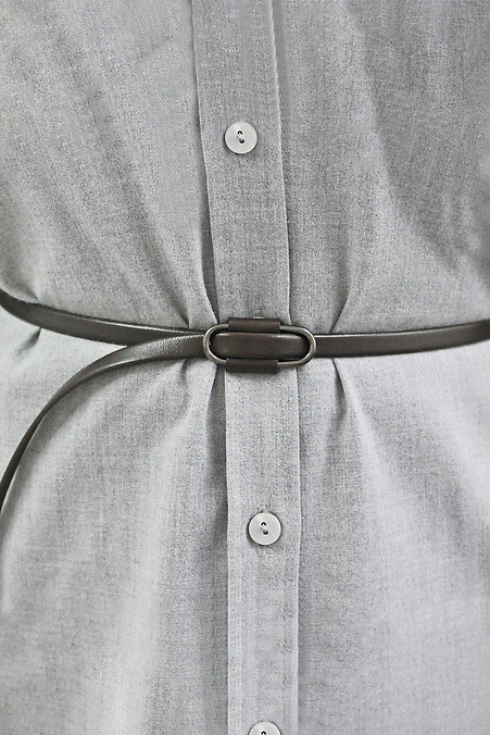 Women's belt made of genuine brown leather - #3300195