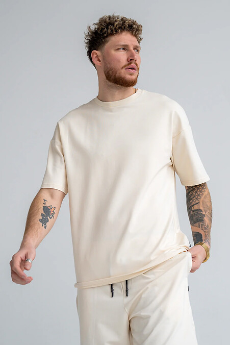 Herren T-Shirt Oversize Baumwolle Sandy - #8034202