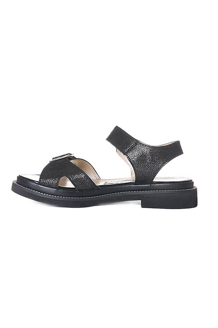 Stylowe czarne sandały z błyszczącą podeszwą. Sandały. Kolor: czarny. #4205203