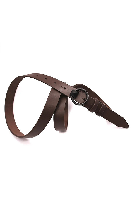 Women's belt made of genuine brown leather. - #3300209