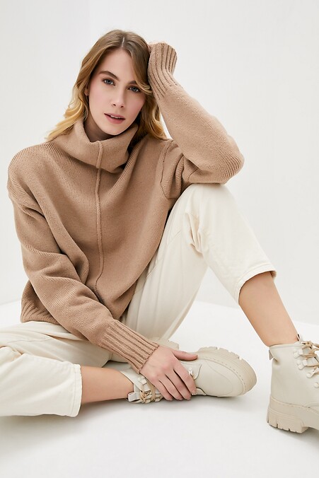 Зимний свитер женский. Кофты и свитера. Цвет: коричневый. #4038209