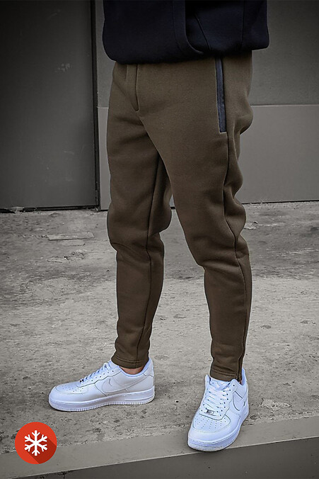 Slim sweatpants with fleece - #8031211