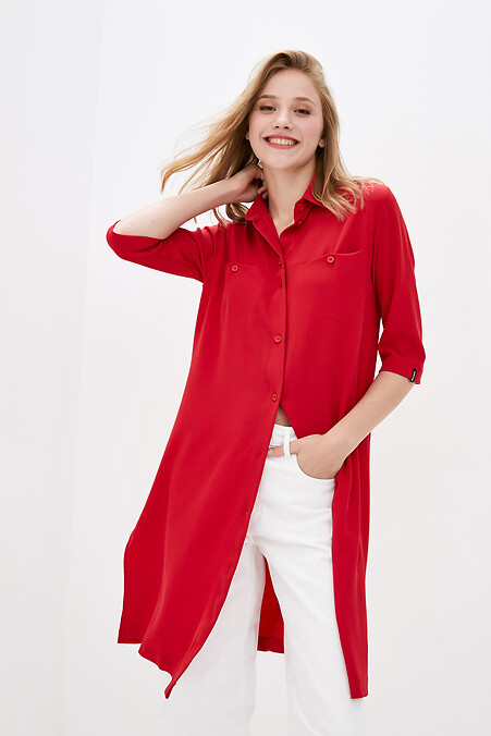 Рубашка THUS. Блузы, рубашки. Цвет: красный. #3038213