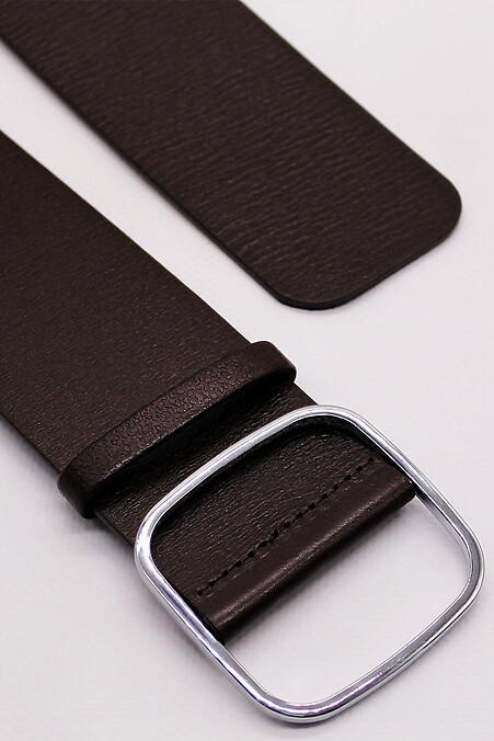 Breiter Damengürtel aus echtem Leder, braun. Gürtel. Farbe: braun. #3300221
