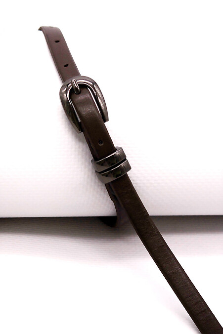 Women's belt made of genuine brown leather. - #3300223