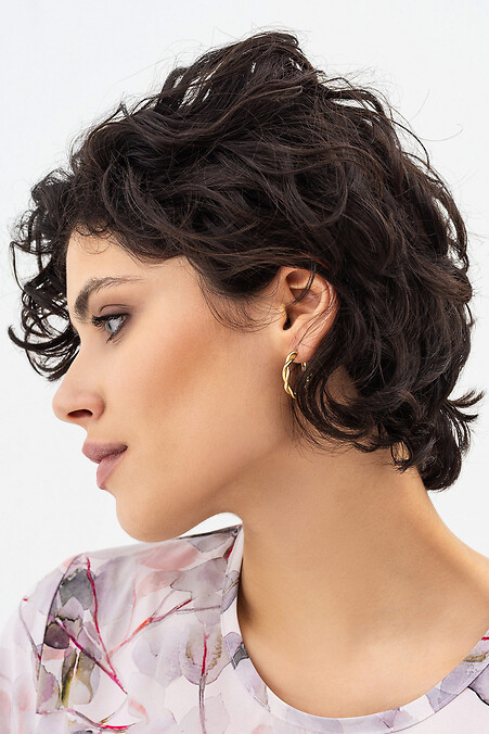 Women's earrings gold rings - #4515223