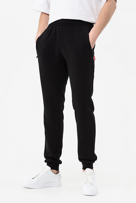 Men's sports trousers black. Trousers, pants. Color: black. #7775233