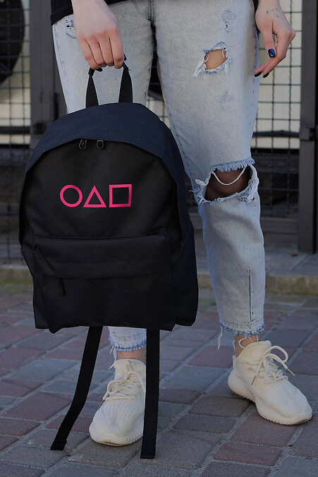Casual School Backpack for Girls Without Compact With Print Squid Game Black. Backpacks. Color: black. #8055237