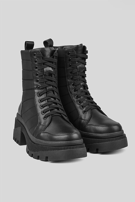 Women's black demi-season boots - #4206240