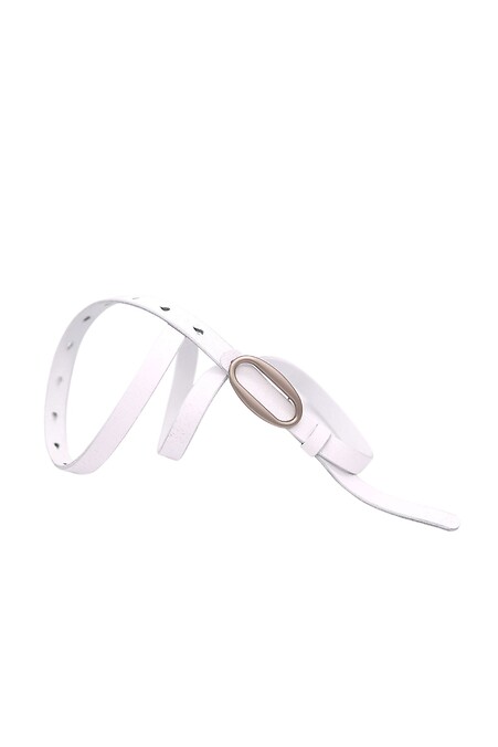 Women's white belt made of genuine leather.. Belts. Color: white. #3300242