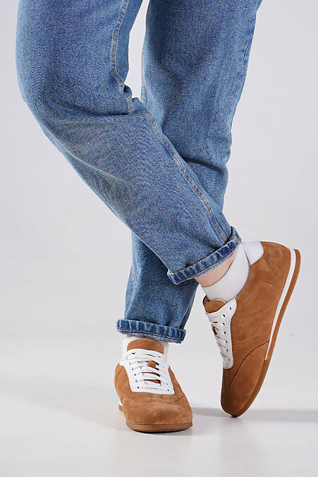 Damen-Sneaker mit breiter Zehenpartie, braun - #4206247