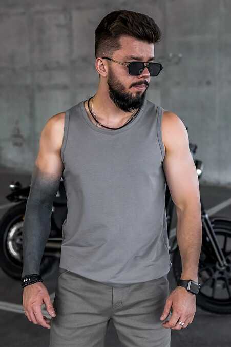 Basic-Tanktop für Herren in Grau - #8034247