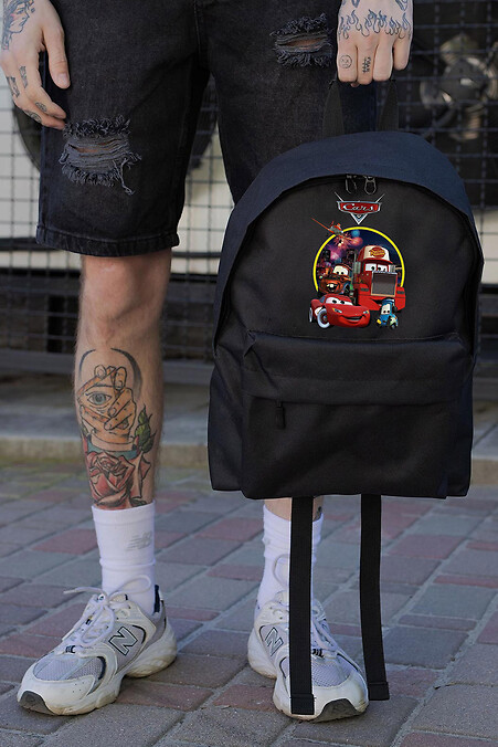 Casual School Backpack for Boys Without Compact With Print Cars Black - #8055250