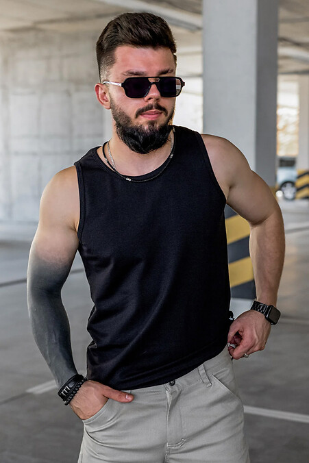 Herren Basic Tank Top Schwarz - #8034252