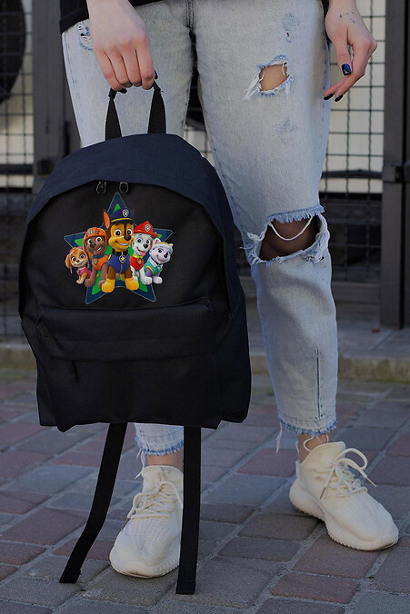 Freizeit-Schulrucksack für Mädchen Without Compact mit Druck Paw Patrol Schwarz - #8055253