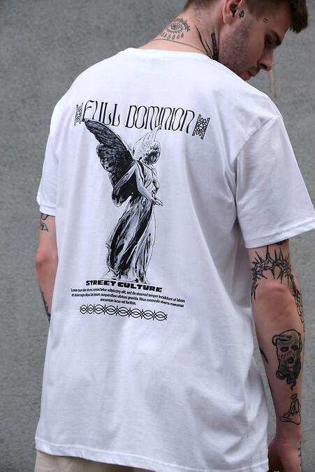 Übergroßes Herren-T-Shirt mit Aufdruck Without Dominion White. T-Shirts. Farbe: weiß. #8049256