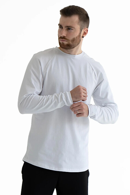 Herren-Langarm-T-Shirt Long Slive Weiß - #8034263