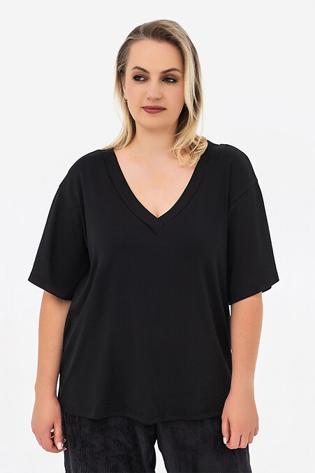 VOLYA Schwarzes T-Shirt - #3044267