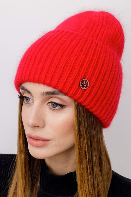Ангорова шапка червона - #4496269