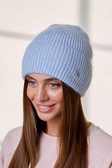 Angora hat is light blue - #4496273