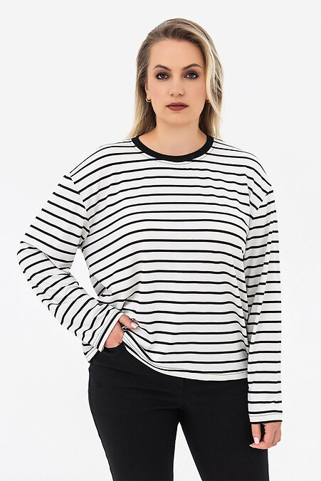 MARINE Weißes Langarmshirt - #3044274