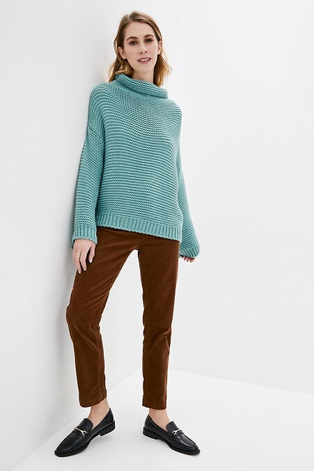 Свитер женский. Кофты и свитера. Цвет: зеленый. #4038275