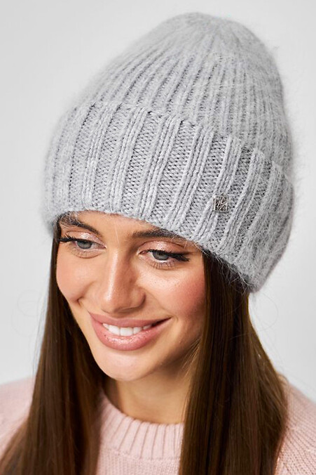 Light gray angora hat - #4496278