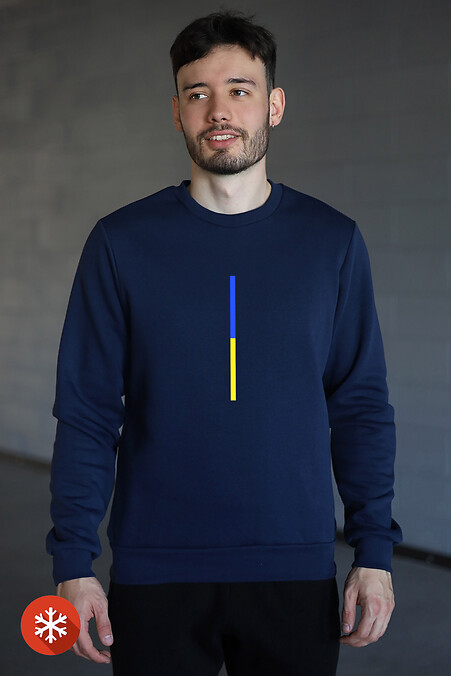 Warmes Sweatshirt „Flag_line“. Sportbekleidung. Farbe: blau. #9001280