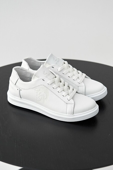 Teenage leather sneakers spring-autumn. sneakers. Color: white. #8019283