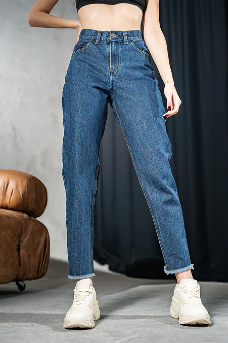 Skinny-Mom-Jeans für Damen Denim Mom Blue - #8034294