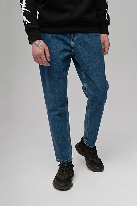 Męskie dżinsy Mama. Spodnie jeansowe. Kolor: niebieski. #8037295