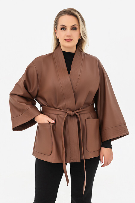 Quadratischer Cardigan braun - #3044297