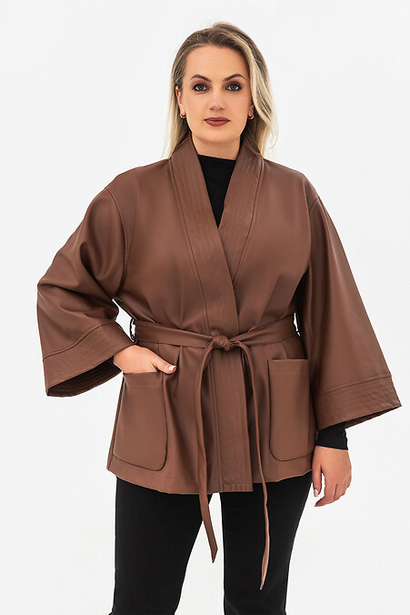 Quadratischer Cardigan braun - #3044297